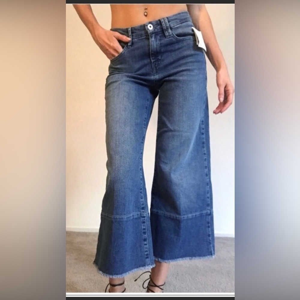 Guess new with tags denim culotte with fray hem